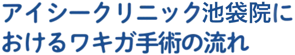 アイシークリニック池袋院におけるワキガ手術の流れ